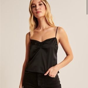 Abercrombie & Fitch 90s Cinched Front Satin Cami